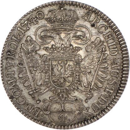 Austria, Holy Roman Empire, Karl VI (1711-1740), silver Quarter Taler, 1740