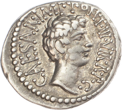 Mark Antony and Octavian, Silver Denarius