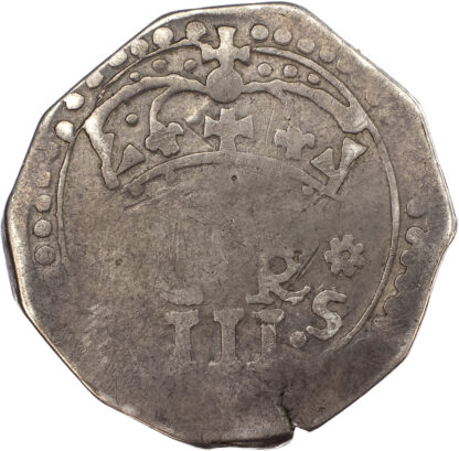 Charles I (1625-49), Three Shillings, 1645, Civil War obsidional coinage