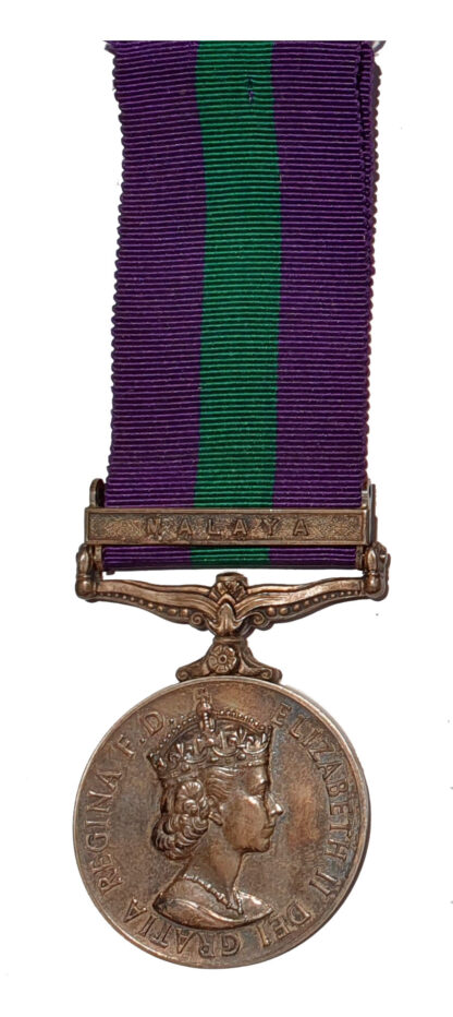 General Service Medal 1918-62, EiiR, one clasp Malaya awarded to Corporal M. Shove