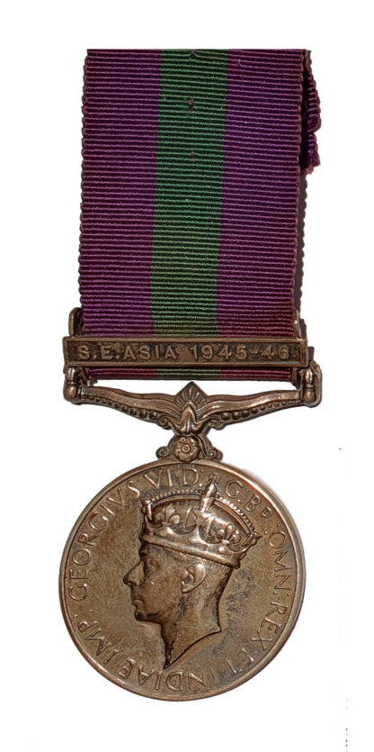 General Service Medal, 1918-62, GVIR, one clasp S.E. Asia 1945-46