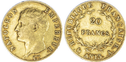 France, First Empire, Napoleon (1804-1815), gold 20 Francs, 1804/05