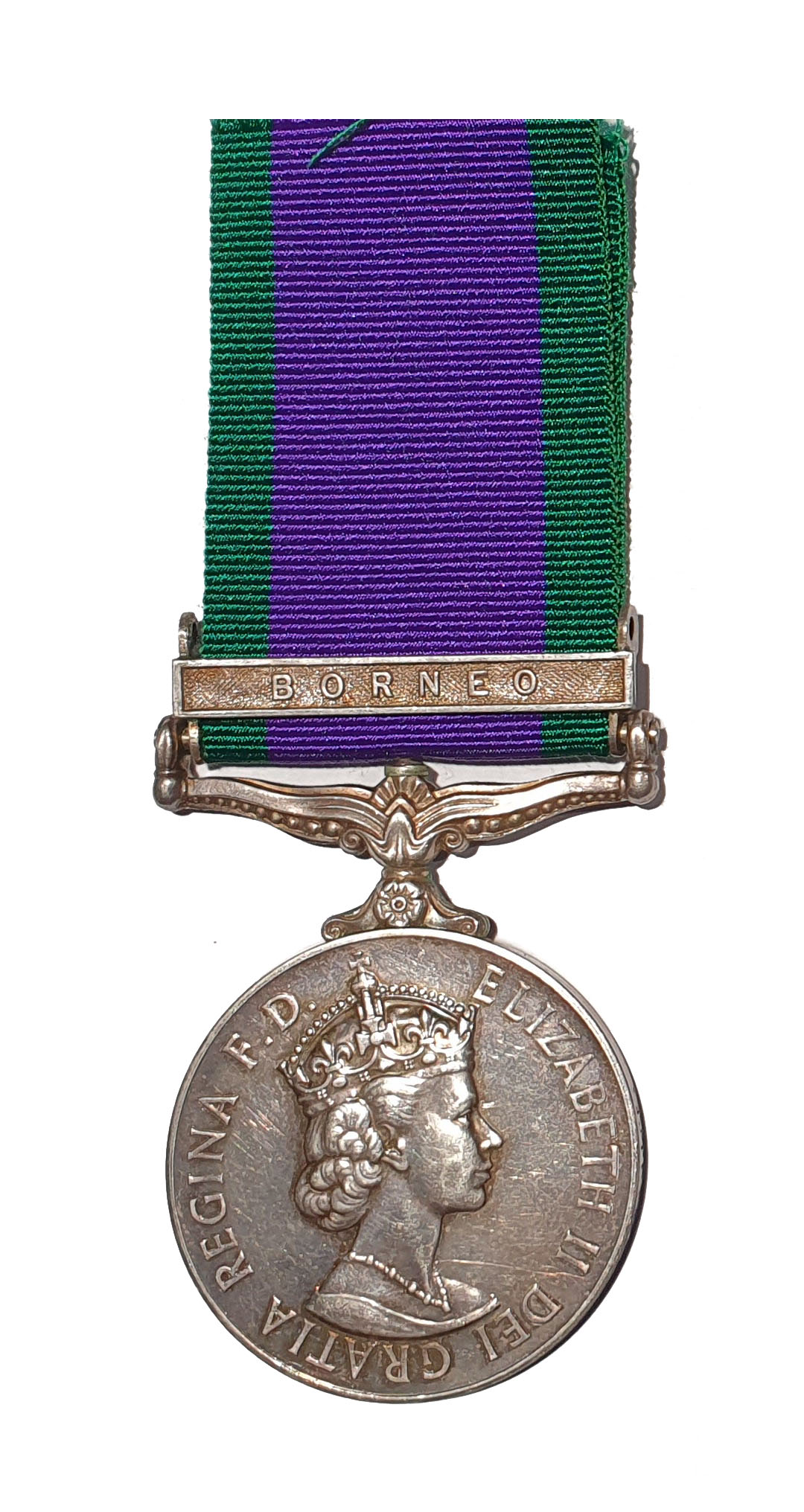 General Service Medal 1962-2007, one clasp, Borneo awarded to Police Constable Anthony Ak Dempi