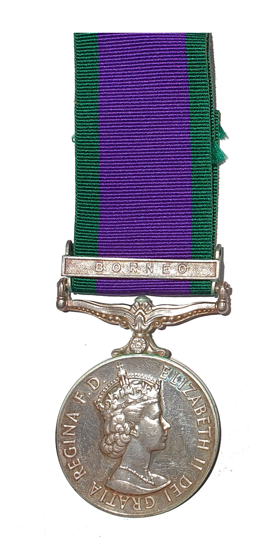 General Service Medal 1962-2007, one clasp, Borneo awarded to F.F. Reserve Liman Ak Elong