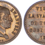 Italy, Torino, Vittorio Emanuele I (1802-1821), copper Medalet - mint visit