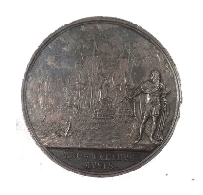 Charles II (1640-1685), Battle of Lowestoft, Silver Naval Reward Medal 1665