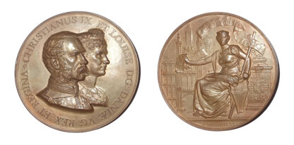 Corporation of London, Denmark, Christian IX, Visit to the City of London AE Medal 1893