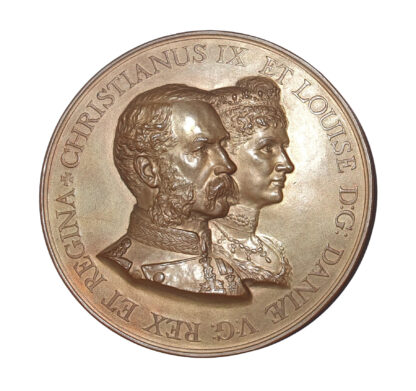 Corporation of London, Denmark, Christian IX, Visit to the City of London AE Medal 1893