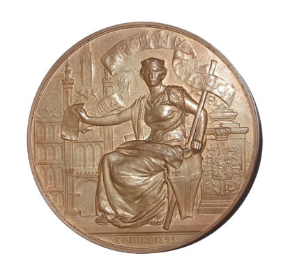 Corporation of London, Denmark, Christian IX, Visit to the City of London AE Medal 1893