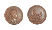 France, Louis XIV, Homage of Duke Leopold, AE Medal 18th Century Restrike