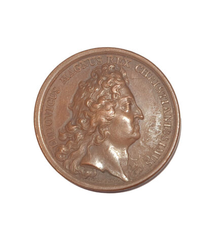 France, Louis XIV, Homage of Duke Leopold, AE Medal 18th Century Restrike