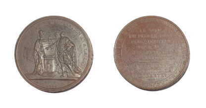 France, Louis XVI Acceptance of New French Constitution AE Medal 1791