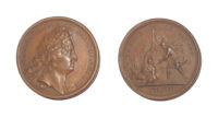 France, Louis XIV, Siege of Ath AE Medal 1697 18th Century Restrike