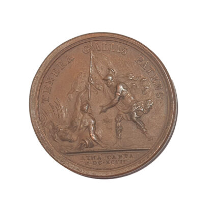 France, Louis XIV, Siege of Ath AE Medal 1697 18th Century Restrike