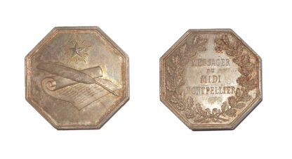 France, Messager du Midi (Newspaper), Silver Medal, 19th Century