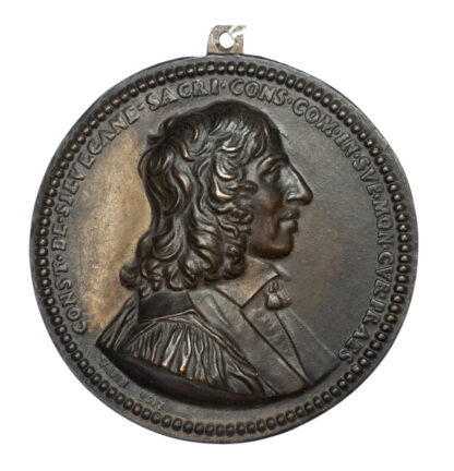 FRANCE, Claude Warin (c.1612-1654). Constant de Silvecane, prévôt des marchands de Lyons (1669-1670), uniface cast Bronze Medal, 1648