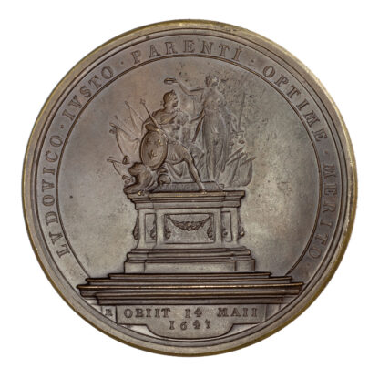 France, Renaissance, Louis XIII, Restrike of Molart's Bronze Medal, 1638