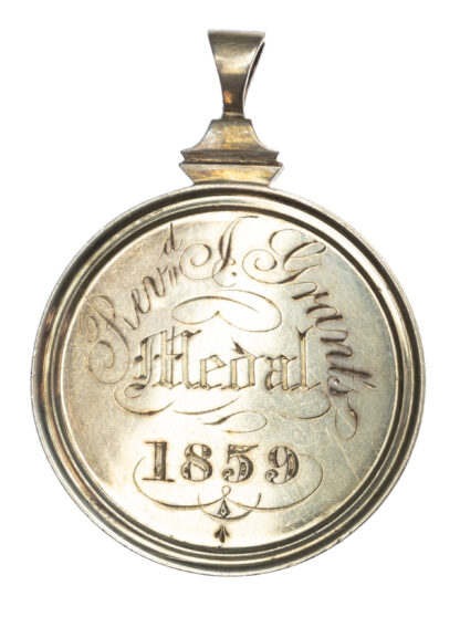 London Hornsey School, Reverend J. Grant's Silver Prize Medal 1859 to Elizabeth Payne