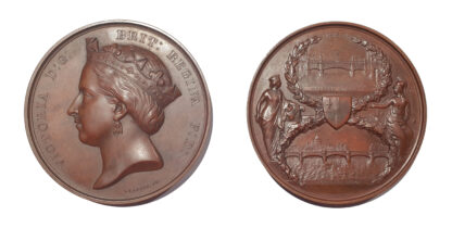 Victoria, Blackfriars Bridge and Holborn Viaduct Opened, AE Medal 1869