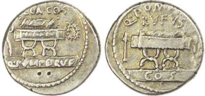Q. Pompeius Rufus, Silver Denarius