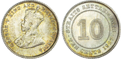 Straits Settlements, George V (1910-1936), silver 10 Cents