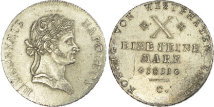 Germany, Westphalia, Hieronymus Napoléon (1807-1813), silver Convention Taler