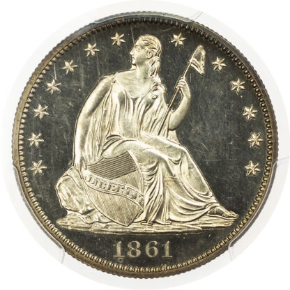 USA, Seated Liberty, silver Proof Half Dollar, 1861 - PR 64 Cameo