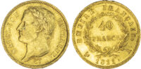 France, Napoleon I (1804-1814), gold 40 Francs, 1811