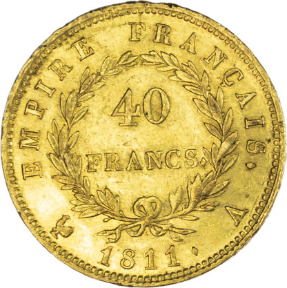 France, Napoleon I (1804-1814), gold 40 Francs, 1811