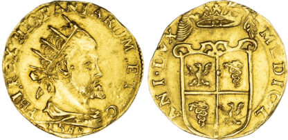 Italy, Milan, Philip II (1556-1598), gold Doppia, 1598