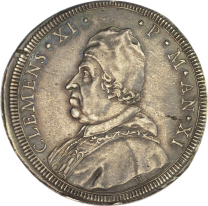 Italy, Papal States, Clement XI (1700-1721), silver Half Piastra