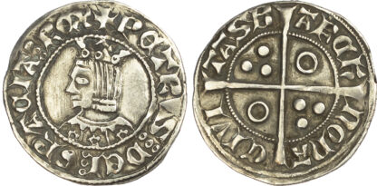 Spain, Barcelona, Pedro III (1387-1396), silver Croat