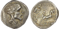 L. Hostilius Saserna, Silver Denarius