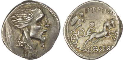 L. Hostilius Saserna, Silver Denarius