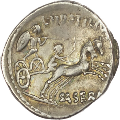 L. Hostilius Saserna, Silver Denarius