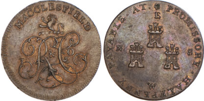 Cheshire, Macclesfield, Roe & Co. (?) Halfpenny