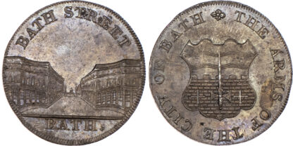 Somerset, Bath, Kempson’s Halfpenny, Arms of the City of Bath