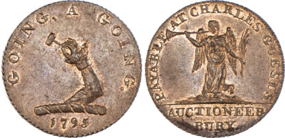 Suffolk, Bury St. Edmunds, Charles Guest, halfpenny, 1795