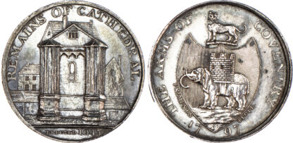 Warwickshire, Coventry, P Kempson’s Series of Coventry Churches, Silver proof Halfpenny 1797