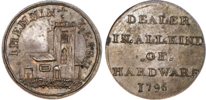 Worcestershire, Leigh, J Hemmin (ironmonger) Farthing, 1795
