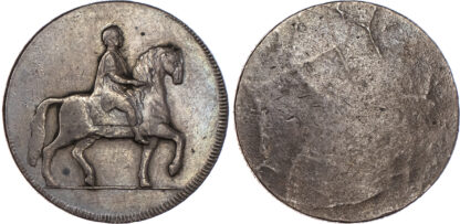 Yorkshire, Hull, Jonathan Garton, uniface die trial halfpenny (1791),
