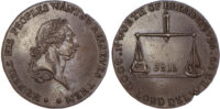Gloucestershire, Badminton, David Arnot and John Jelly (Kempson mule) Halfpenny, 1795