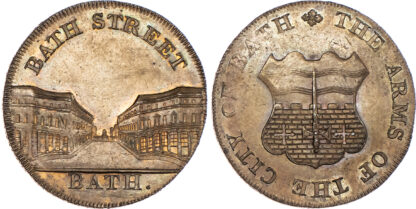 Somerset, Bath, Kempson’s Halfpenny, ND, Arms of the City of Bath