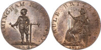 Warwickshire, Birmingham, Kempson’s mule Halfpenny, 1795