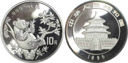 China, Republic, silver 10 Yuan, 1995
