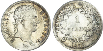 France, First Empire, Napoleon I (1804-1815), silver Franc