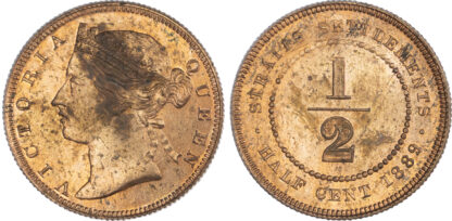 Straits Settlements, Victoria (1837-1901), copper Half Cent, 1889