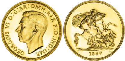 1937 George VI Proof Five Pounds - As Struck