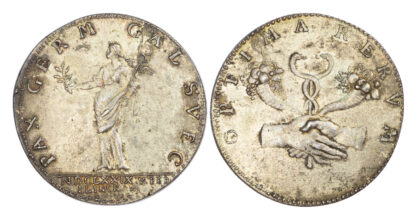 SWEDEN KARL XI PEACE OF SWEDEN GERMANY AND FRANCE, CAST SILVER MEDAL