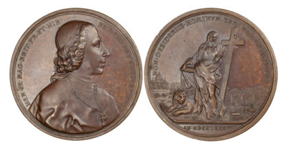 Jacobite, Death of Prince Charles III (The Young Pretender) AE Medal 1788